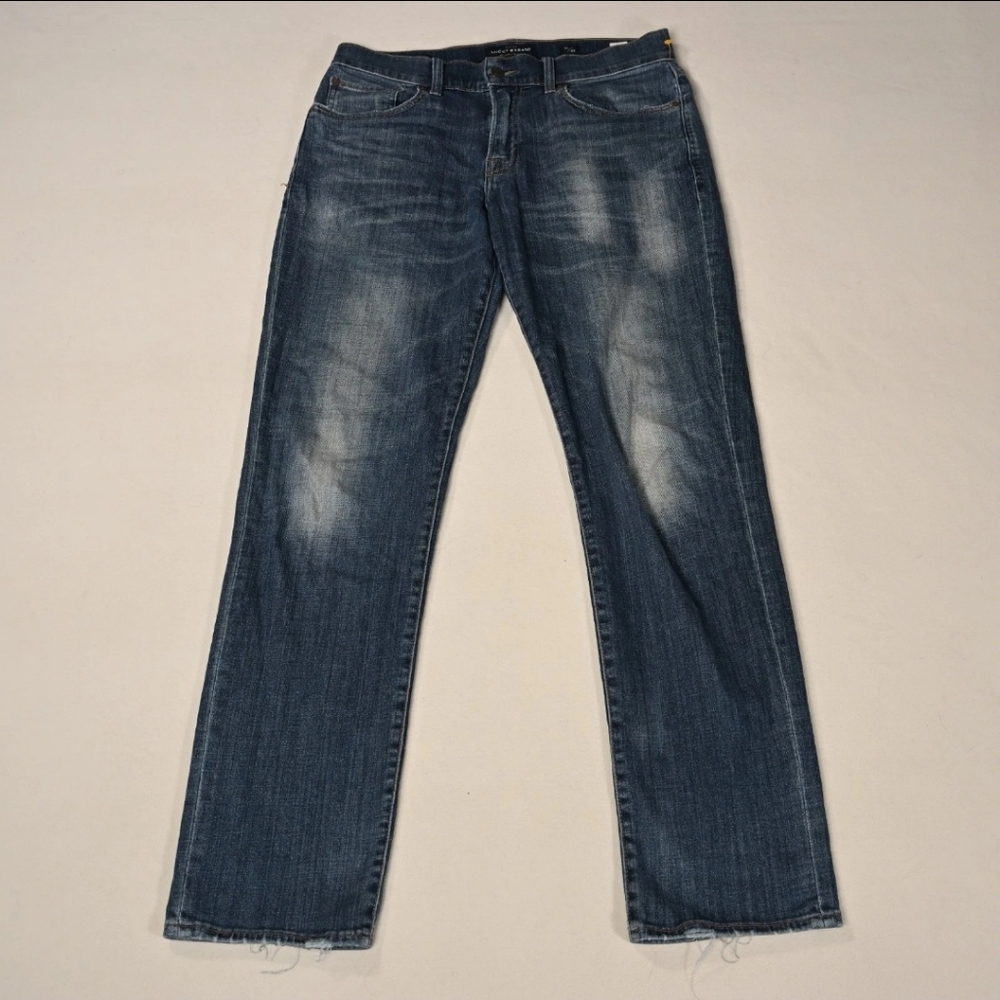 Lucky Brand 121 Slim Straight Jeans Mens 31x32 Blue Mid Rise Belt Loops